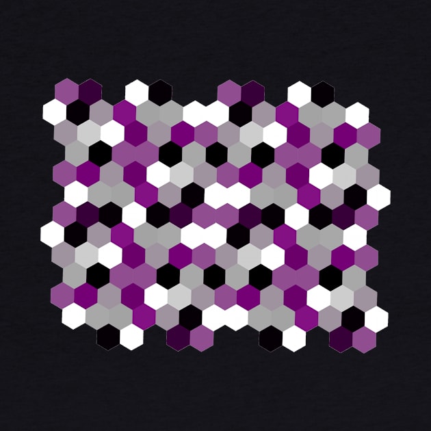 Ace Pride Small Clustered Hexagons by VernenInk